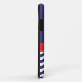 Coques Case-Mate iPhone Ancre avec des vagues et nom fait sur commande en (Dos/Droite)