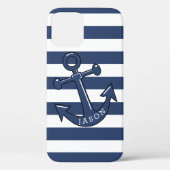 Coques Case-Mate iPhone Ancre bleue (Verso)