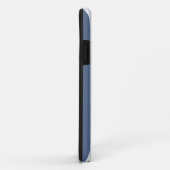 Coques Case-Mate iPhone Ancre bleue sur fond rayé (Dos/Droite)