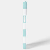 Coques Case-Mate iPhone Ancre bleue sur les rayures marines blanches et me (Verso / Droite)