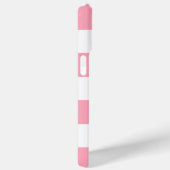 Coques Case-Mate iPhone Ancre bleue sur Motif Pink Stripes (Verso / Droite)