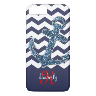 Coques Pour iPhone Ancre Chevron de parties scintillantes de Faux de