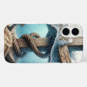 Coques Case-Mate iPhone Ancre croisée et nautique dans l'eau (Verso (horizontal))