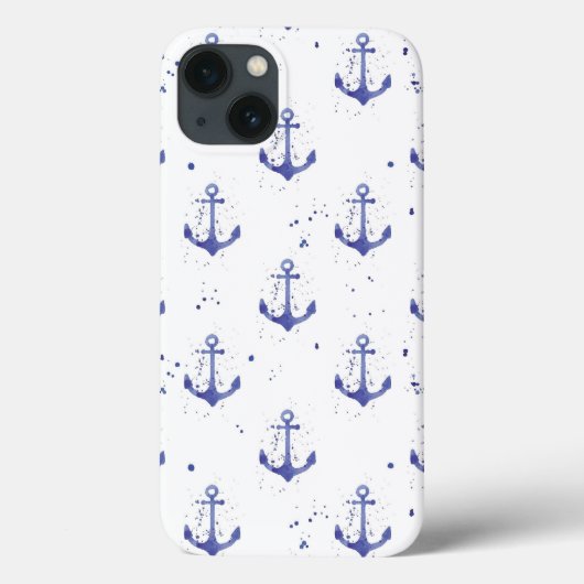 Coques Case-Mate iPhone Ancre d'aquarelle Motif 2 (Verso)