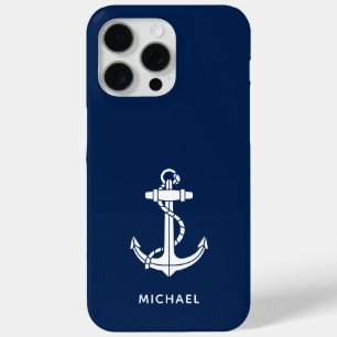 Coque iPhone 15 Pro Max Ancre de Bateau Moderne Minimaliste Swag Personnal