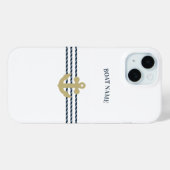 Coques Case-Mate iPhone Ancre de bateau nautique, corde (Verso (horizontal))