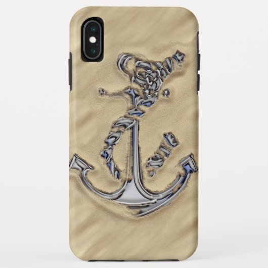 Coques Case-Mate iPhone Ancre de corde Chrome sur la plage (Dos)