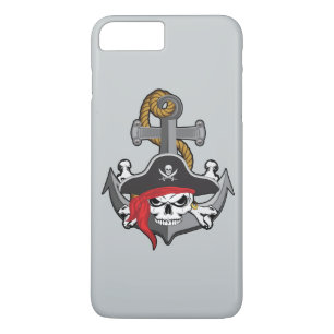 Coques Pour iPhone Ancre de crâne de pirate