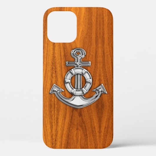 Coques Case-Mate iPhone Ancre de style de chrome de sauveteur sur le (Verso)