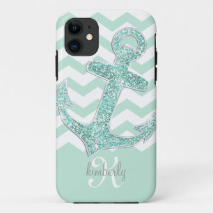 Coques Pour iPhone Ancre en bon état Chevron de parties scintillantes