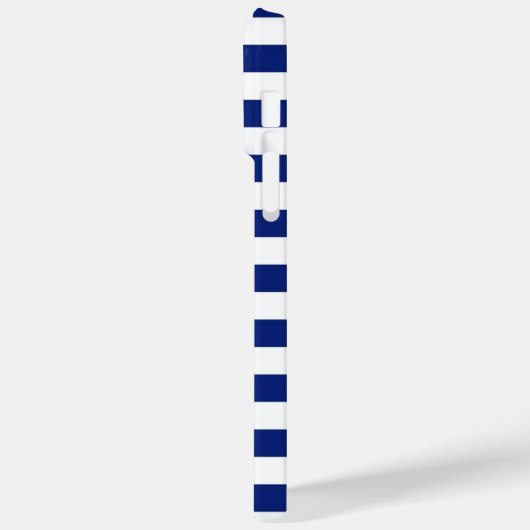 Coques Case-Mate iPhone Ancre mince en argent sur les rayures nautiques (Verso / Gauche)