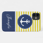 Coques Case-Mate iPhone Ancre Motif bleu bleu marine (Dos (Horizontal))