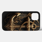 Coques Case-Mate iPhone Ancre nautique dorée (Verso (horizontal))