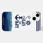 Coques Case-Mate iPhone Ancre nautique LA JOURNÉE AQUATIQUE Vagues Marine (Verso (horizontal))