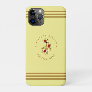 Case-Mate iPhone Case Ancre NaVALe Or Navy Club De Yacht Rétro Rose Na