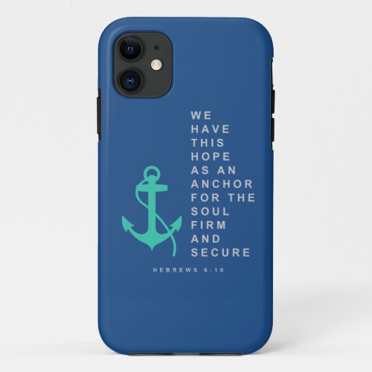 Coques Case-Mate iPhone Ancre pour l'âme (Hébreux 6:19) (Dos)