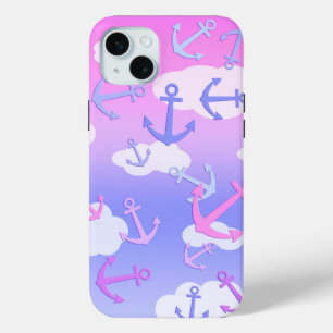 Coque iPhone 15 Mini Ancres flottantes Pastel coloré