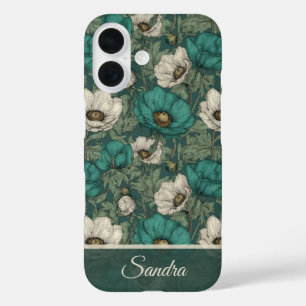Coques iPhone 16 Anémones de fête d'anniversaire minimalistes sur m