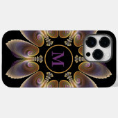 Coques Case-Mate iPhone Ange Abstraite ailes Mandala Monogramme fractal (Verso (horizontal))