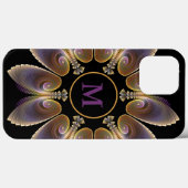 Coques Case-Mate iPhone Ange Abstraite ailes Mandala Monogramme fractal (Verso (horizontal))