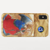 COQUES Case-Mate iPhone ANGE EN ROUGE OR ET MONOGRAMME BLEU (Dos (Horizontal))