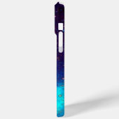 Coques Case-Mate iPhone ANGE LUNE EN OR BLEU PARKLES Monogramme (Verso / Gauche)