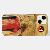 COQUES Case-Mate iPhone ANGE MUSICAL JOUER DU VIOLIN EN ROUGE, MONOGRAMME  (Verso (horizontal))