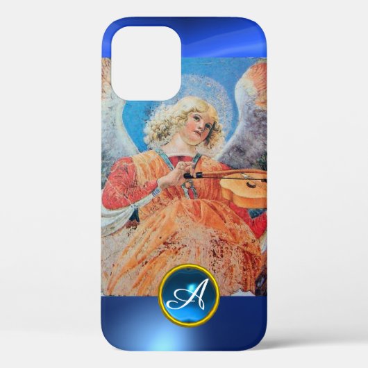 Coques Case-Mate iPhone ANGE MUSICAL, Sapphire Bleu Monogramme (Verso)