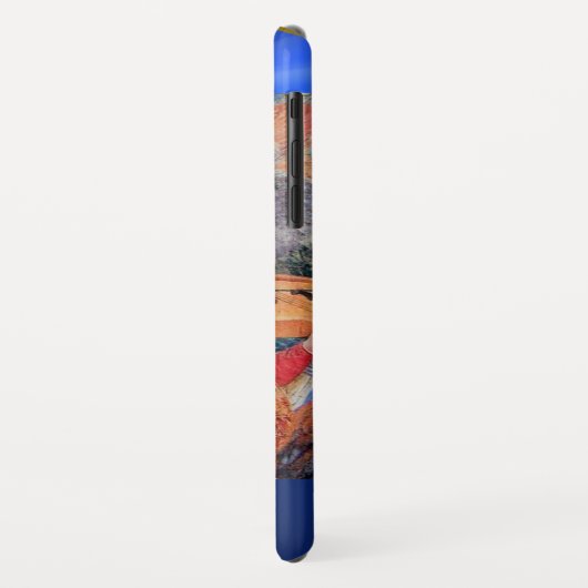 Coques Case-Mate iPhone ANGE MUSICAL, Sapphire Bleu Monogramme (Dos/Gauche)