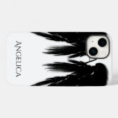 Coques Case-Mate iPhone ANGE NOIR AILES Monogramme (Verso (horizontal))