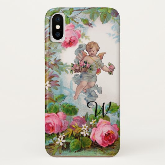 COQUES Case-Mate iPhone ANGE ROMANTIQUE RASSEMBLANT ROSES ET FLEURS ROSES  (Dos)