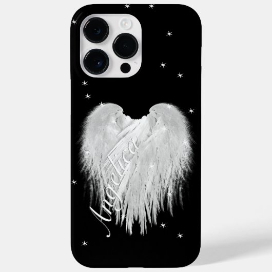 Coques Case-Mate iPhone ANGEL AILES Coeur noir étoile nuit (Verso)