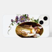 Coques Case-Mate iPhone Angel Avec Harpe Et Fleurs Clematis (Verso (horizontal))