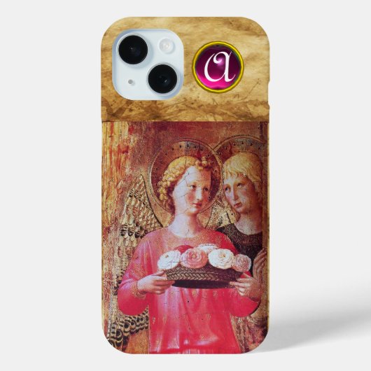 COQUES Case-Mate iPhone ANGEL AVEC MONOGRAMME ROSE (Verso)