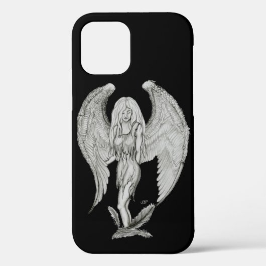 Coques Case-Mate iPhone Angel - Design noir et blanc (Verso)