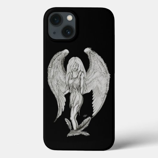 Coques Case-Mate iPhone Angel - Design noir et blanc (Verso)