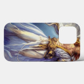 Coques Case-Mate iPhone Angel En Bleu Portant Une Épée (Verso (horizontal))