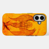 Coques Case-Mate iPhone Angel en style tatouage (Verso (horizontal))