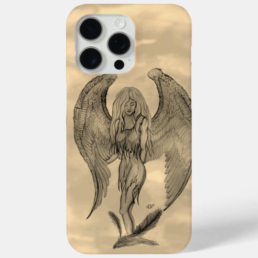 Coques Case-Mate iPhone Angel en style tatouage (Verso)