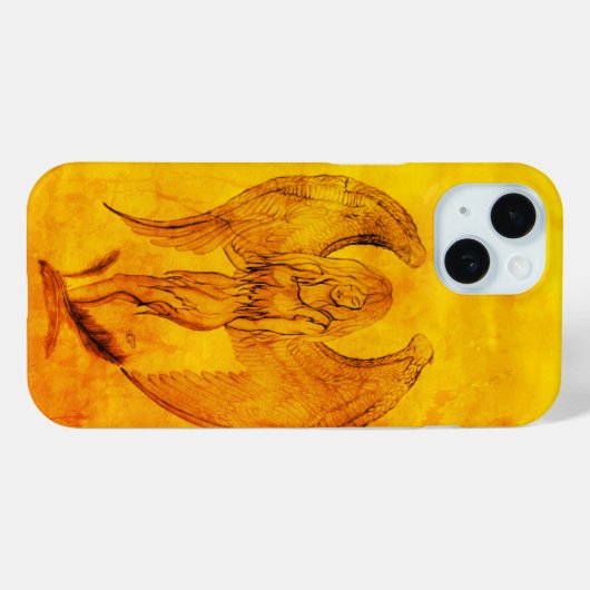 Coques Case-Mate iPhone Angel en style tatouage (Verso (horizontal))