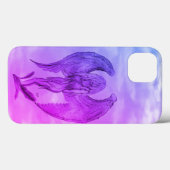 Coques Case-Mate iPhone Angel en style tatouage (Verso (horizontal))