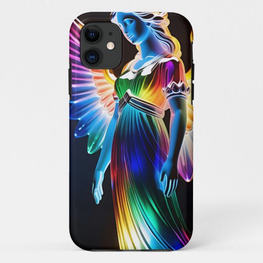 Coques Case-Mate iPhone Angel en verre multicolore (Dos)