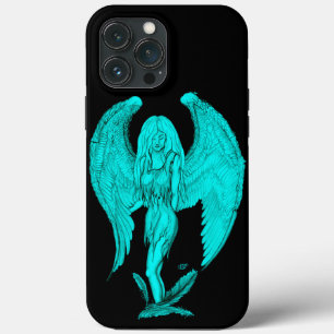 iPhone 13 Pro Max Coque Angel, Noir et Vert design