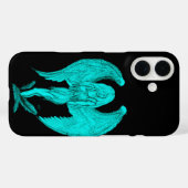 Coques Case-Mate iPhone Angel, Noir et Vert design (Verso (horizontal))