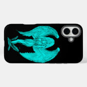 Coques Case-Mate iPhone Angel, Noir et Vert design (Verso (horizontal))