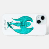 Coques Case-Mate iPhone Angel, Noir et Vert design (Verso (horizontal))