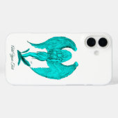Coques Case-Mate iPhone Angel, Noir et Vert design (Verso (horizontal))