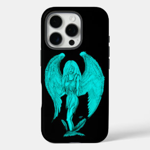 iPhone 16 Pro Case Angel, Noir et Vert design
