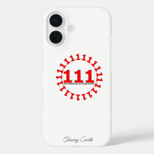 Coques iPhone 16 Angel Numéro 111 Rouge Design - Manifestation