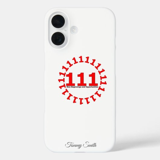 Coques Case-Mate iPhone Angel Numéro 111 Rouge Design - Manifestation (Verso)